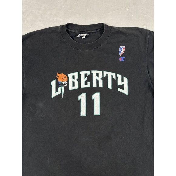 Champion Vintage TERESA WEATHERSPOON NYLiberty T-shirt #11 WNBA Size L - Picture 2 of 7
